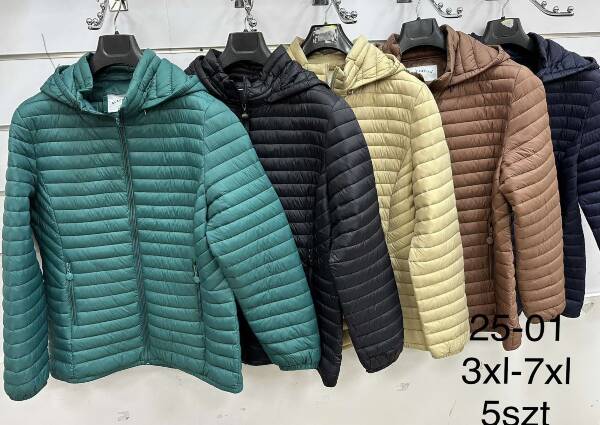 Kurtki damskie duże rozmiary Roz 3XL-7XL, 1 Kolor Paczka 5 szt